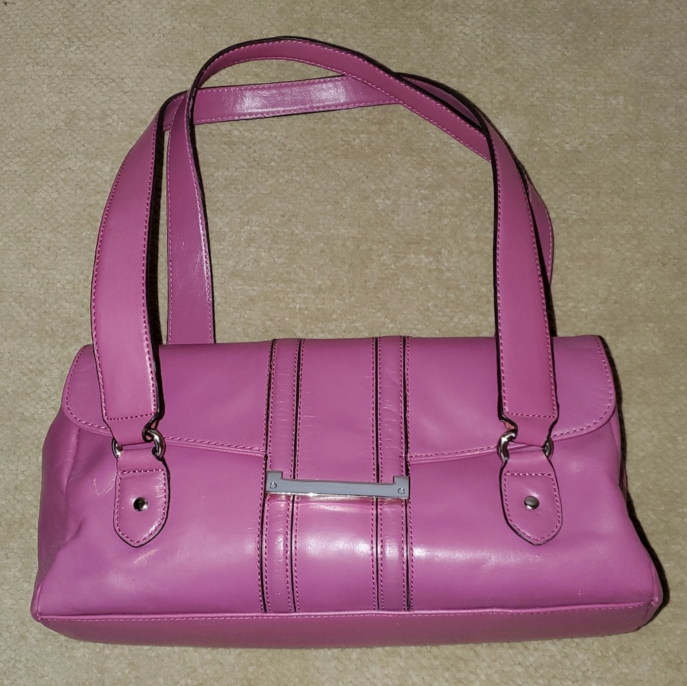 Apt.9 Fushia Pink Leather Handbag